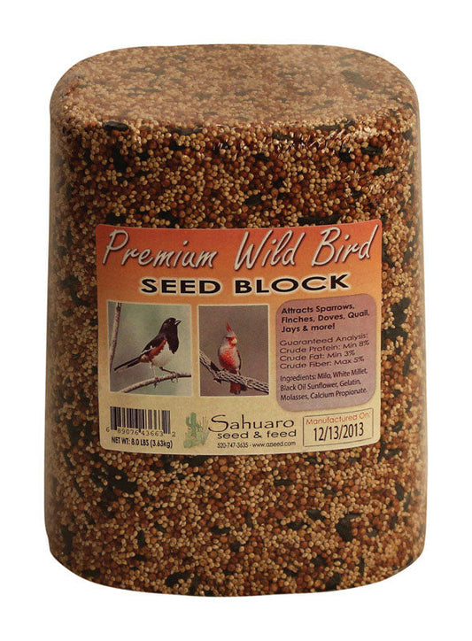 Sahuaro Seed Assorted Species Millet Bird Food Block 8 lb