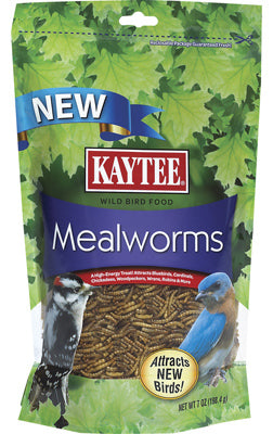 Kaytee Woodpecker Wild Bird Food Dried Mealworm 7 oz. (Pack of 6)