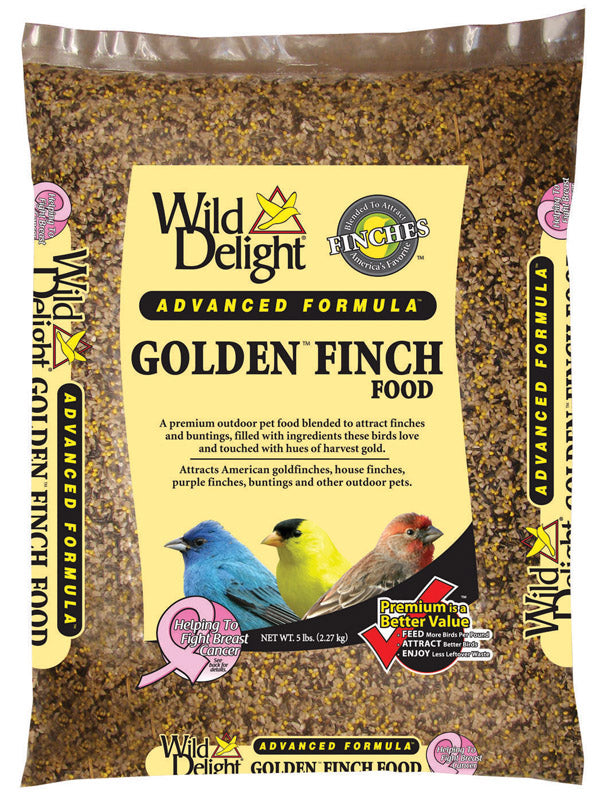 Wild Delight Golden Finch Finches Sunflower Kernels Wild Bird Food 5 lb