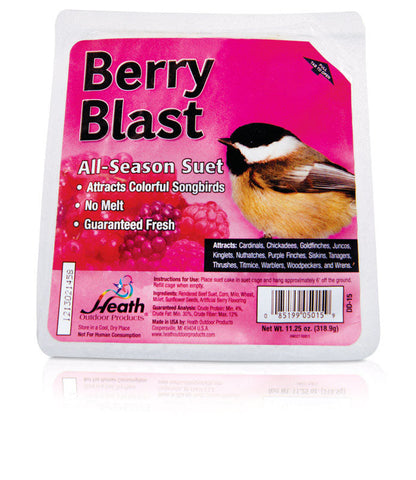 Heath Berry Blast Songbird Suet Beef Suet 11.25 oz. (Pack of 12)