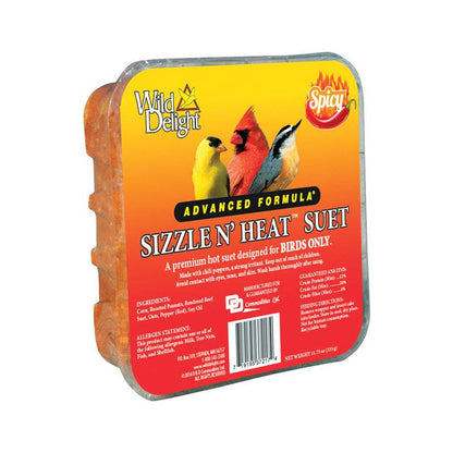 Wild Delight Sizzle N Heat Songbird Wild Bird Food Beef Suet 11.75 oz. (Pack of 12)