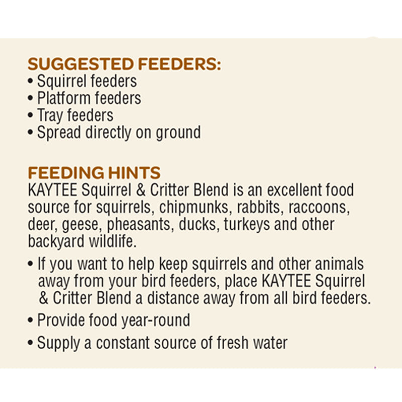 Kaytee Squirrel & Critter Assorted Species Corn Squirrel and Critter Food 20 lb