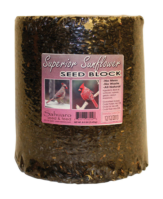 Sahuaro Seed  Cardinal  Bird Food Block  Black Oil Sunflower Seed  8 lb.