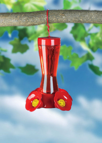 Perky-Pet Hummingbird 8 oz. Glass/Plastic Nectar Feeder 4 ports (Pack of 2)