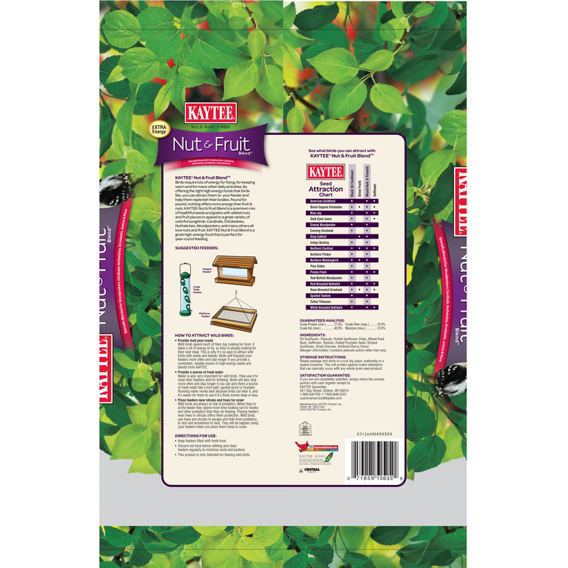 Kaytee Nut & Fruit Blend Songbird Nut & Fruit Wild Bird Food 5 lb