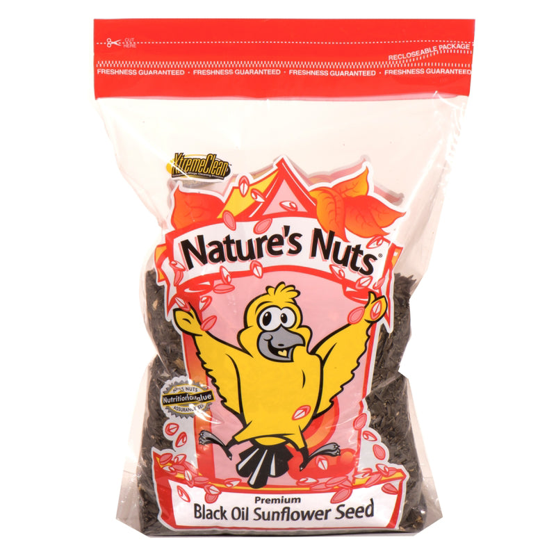 Nature's Nuts Premium Assorted Species Black Oil Sunflower Seed Wild Bird Food 40 lb