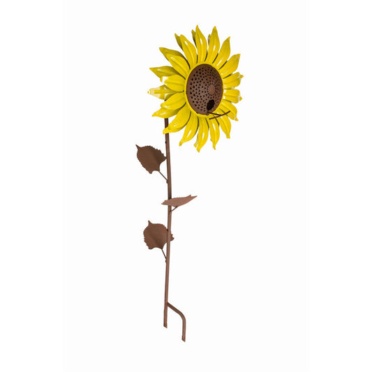 Desert Steel  Sunflower  Wild Bird  16 oz. Steel  Decorative  Bird Feeder  1 ports