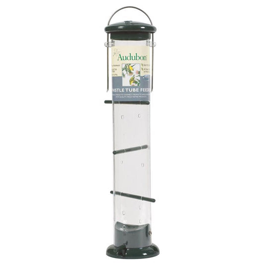 Audubon Finch 2 lb Plastic Thistle Tube Bird Feeder 8 ports