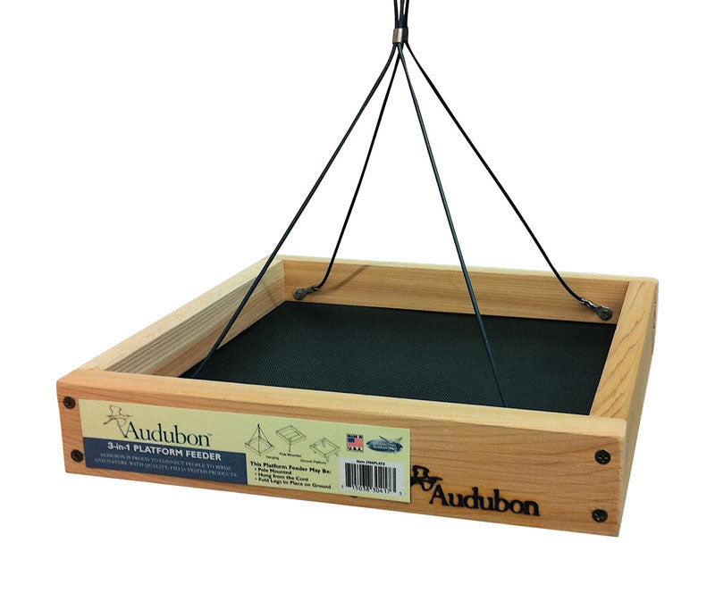 Woodlink Audubon Wild Bird 3 lb Cedar/Screen Platform Bird Feeder 1 ports