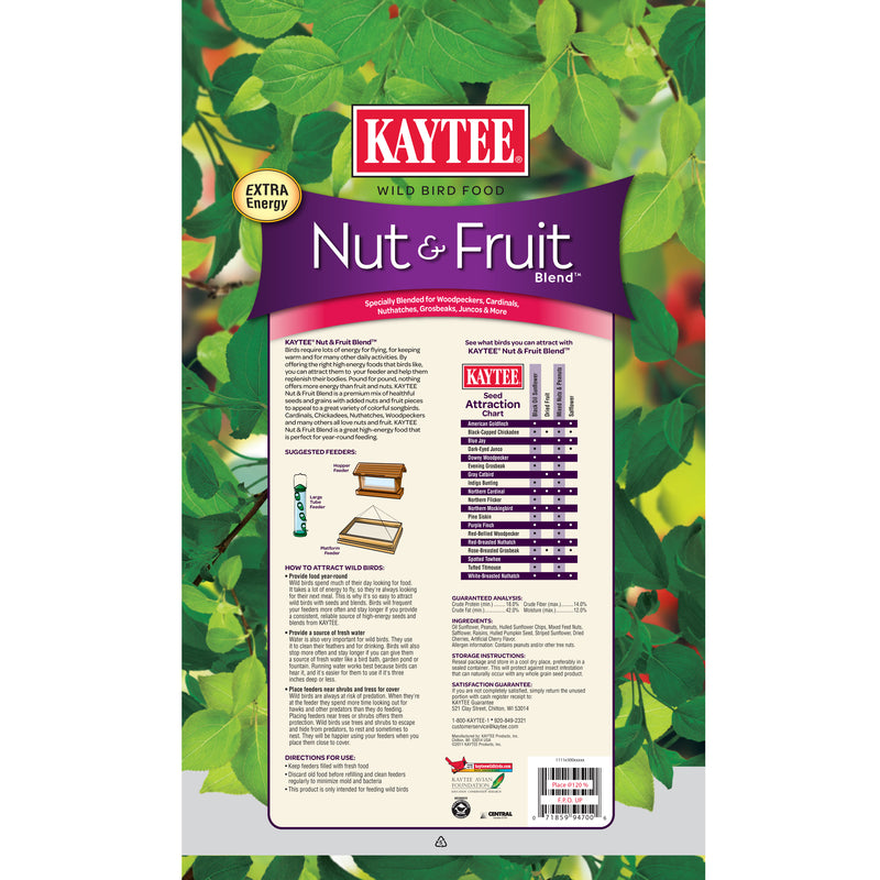 Kaytee Songbird Nut & Fruit Wild Bird Food 20 lb