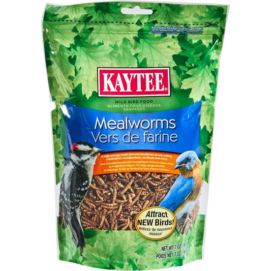 Kaytee Woodpecker Wild Bird Food Dried Mealworm 7 oz. (Pack of 6)